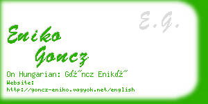 eniko goncz business card